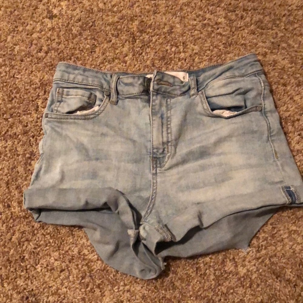 high rise jean shorts